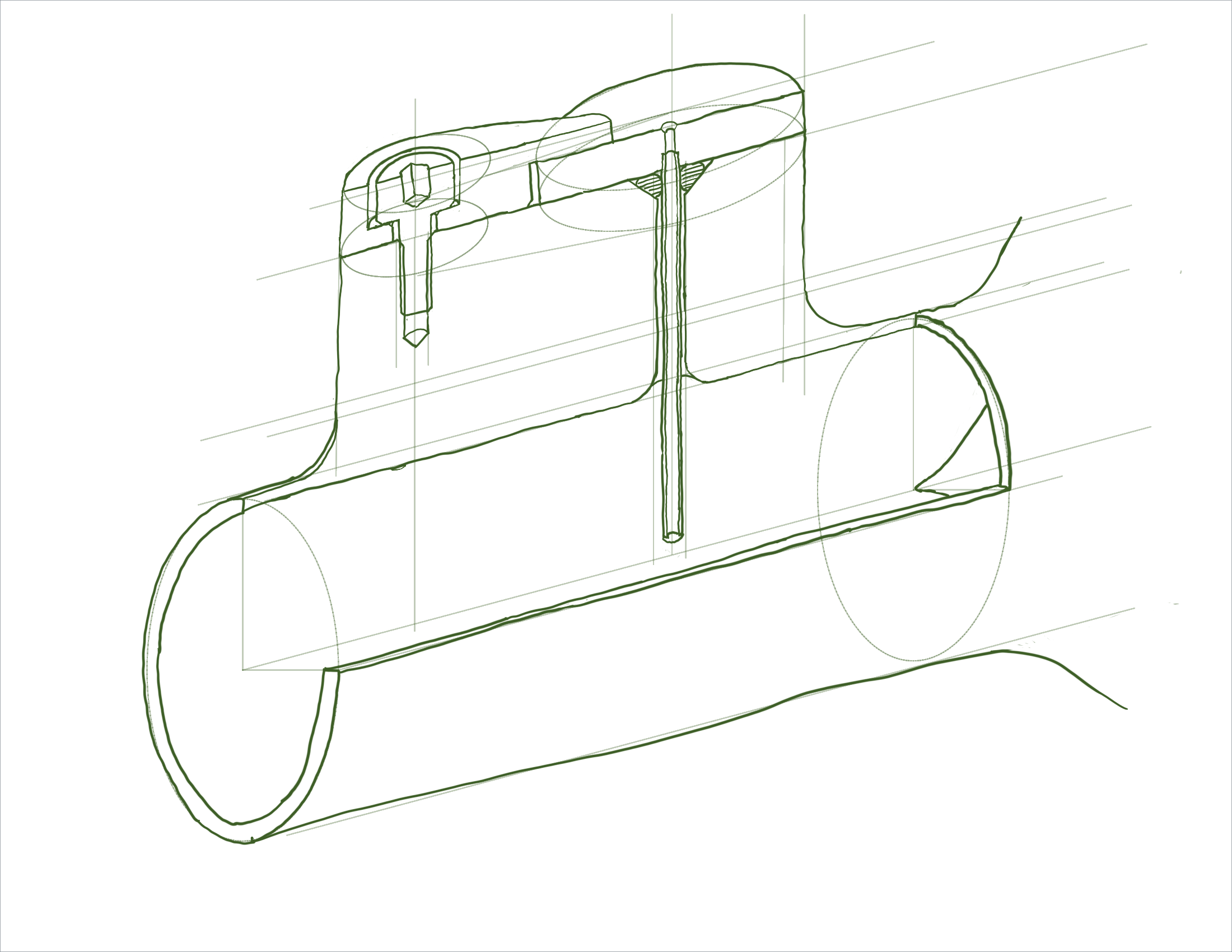 quarter section with construction geometry